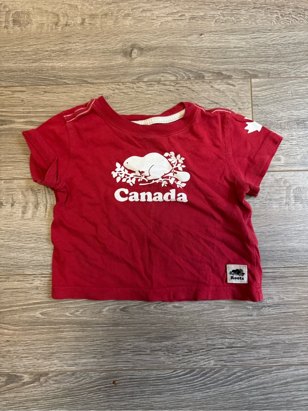 Roots Red Baby Canada Beaver Graphic Tee